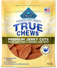 Blue Buffalo True Chews Premium Jerky Cuts Natural Dog Treats Real Chicken & Duck 12-oz