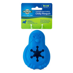 Busy Buddy Chilly Penguin Freezable Treat Holding Dog Toy Blue Small