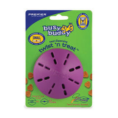 Busy Buddy Twist 'n Treat Treat-Dispensing Dog Toy Purple Small