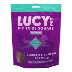 Lucy Pet Products Hip to Be Square Limited Ingredient Dog Treats Chicken & Pumpkin 6-oz