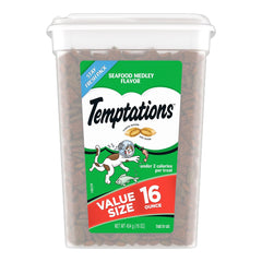 Temptations Classics Crunchy & Soft Adult Cat Treats Seafood Medley 16-oz