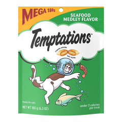 Temptations Classics Crunchy & Soft Adult Cat Treats Seafood Medley 6.3-oz