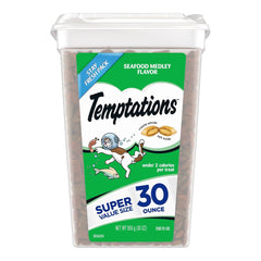 Temptations Classics Crunchy & Soft Adult Cat Treats Seafood Medley 30-oz