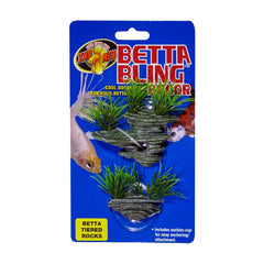 Zoo Med Betta Bling Tiered Rocks Green/Grey