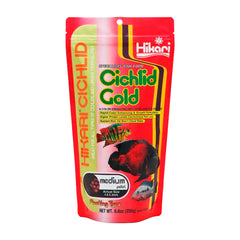 Hikari USA Cichlid Gold Floating Medium Pellets Fish Food 8.8-oz