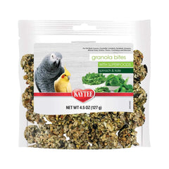 Kaytee Granola Bites with Superfoods Spinach & Kale Pet Bird Treats 4.5-oz