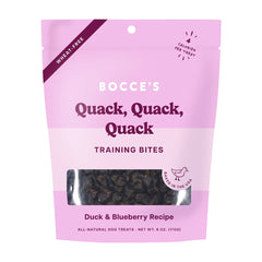 Bocce's Bakery Quack Quack Quack Training Bites Dog Treats Duck & Blueberry 6-oz