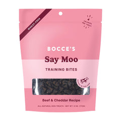 Bocce's Bakery Say Moo Training Bites Dog Treats Beed & Cheddar 6-oz