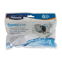 Petmate Fresh Flow Replacement Charcoal Filter 6 Pack