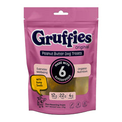 Green Gruff Gruffies Original Dog Treats Peanut Butter 6-oz