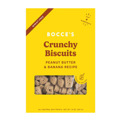 Bocce's Bakery Crunchy Biscuits Dog Treats Peanut Butter & Banana 14-oz