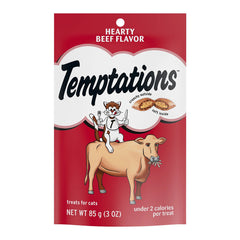 Temptations Classics Crunchy & Soft Adult Cat Treats Hearty Beef 3-oz