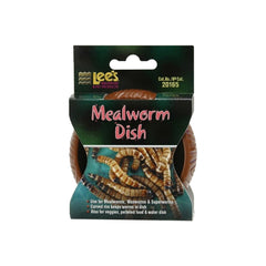 Lee's Aquarium & Pet Products Mealworm Curved Dish Brown 3-in