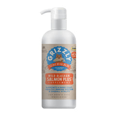 Grizzly Wild Alaskan Salmon Oil Plus Food Supplement for Dogs & Cats 16-oz