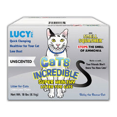 Lucy Pet Products Cats Incredible Clumping Litter Unscented 18-lb