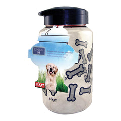 Lixit Dog Treat Jar Container Grey Clear Large