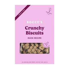 Bocce's Bakery Crunchy Biscuits Dog Treats Duck 14-oz