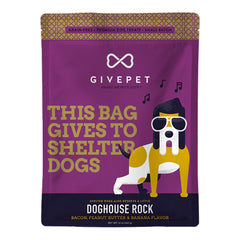 Givepet Dog House Rock Grain-Free Premium Dog Treats Bacon Peanut Butter & Banana 11-oz
