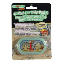Zoo Med Hermit Crab Dual Thermometer Humidity Gauge Glow in The Dark