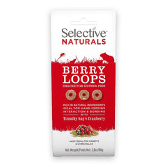 Science Selective Berry Loops with Timothy Hay & Cranberry Guinea Pig Treats 2.8-oz