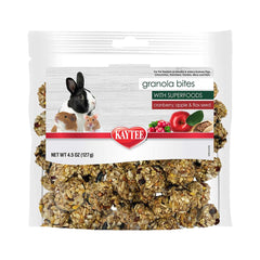 Kaytee Granola Bites with Superfoods Cranberry, Apple and Flax Small Animal Treats 4.5-oz