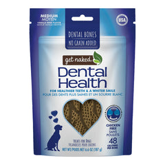 Get Naked Dental Health Grain-Free Bone Dog Treats Vanilla Mint Medium 6.6-oz