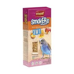 A & E Cage Smakers Snack 3-in-1 Mix Treat Stick for Parakeets 3 Count 4.59-oz