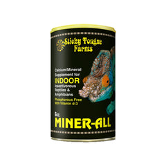 Miner-All Calcium/Mineral Supplement for Indoor Incestivorous Reptiles & Amphibians 6-oz