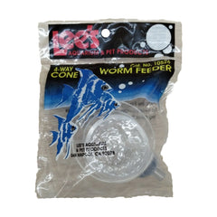 Lee's Aquarium & Pet Products 4-Way Cone Worm Clear Fish Food Feeder