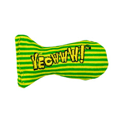 Yeowww! Stinkies Catnip Cat Toy Yellow Green 3-in
