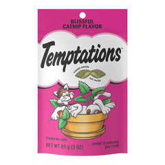 Temptations Classics Crunchy & Soft Adult Cat Treats Blissful Catnip 3-oz