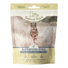 Badlands Ranch Superfood Bites Freeze-Dried Raw Dog Treats Chicken Breast 4-oz