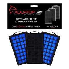 Aquatop Aquarium Carbon Cartridge for PF25-UV Hang On UV Power Filter 3 Count