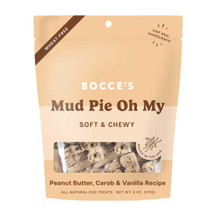 Bocce's Bakery Mud Pie Oh My Soft & Chewy Dog Treats Peanut Butter Carob & Vanilla 6-oz