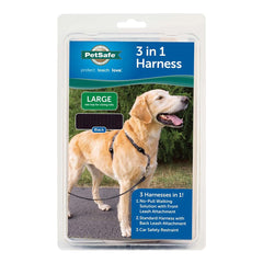 PetSafe 3 in 1 Dog Harness Black Large