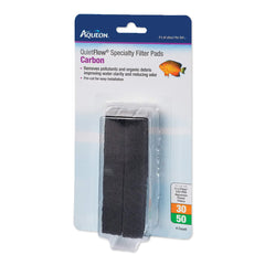 Aqueon QuietFlow Carbon Replacement Specialty Filter Pads 4 Count Size 30/50