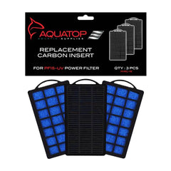Aquatop Aquarium Carbon Cartridge for PF15-UV Hang On UV Power Filter 3 Count