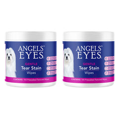 Angels' Eyes Gentle Tear Stain Wipes for Dogs & Cats 100 Count 2 Pack