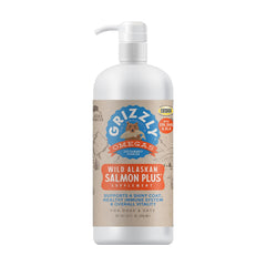 Grizzly Wild Alaskan Salmon Oil Plus Food Supplement for Dogs & Cats 32-oz