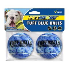 Petsport USA Tuff Ball Dog Toy Blue 2 Count 2.5-in
