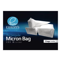 Eshopps 300 Micron Rectangular Filter Sock White 7-in 3 Count