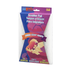 Lee's Aquarium & Pet Products Scrubber Pad for Acrylic Aquariums White Jumbo 6 in X 9 in
