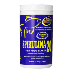 Zoo Med Spirulina 20 Flakes Fish Food 4-oz