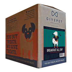 Givepet Breakfast All Day Grain-Free Premium Dog Treats Bacon Egg & Orange 9.5-lb Bulk