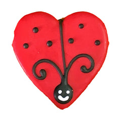 Pawsitively Gourmet Ladybug Heart Cookie Dog Treat Chicken Liver