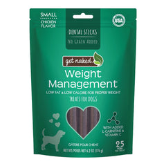Get Naked Weight Management Grain-Free Dental Stick Chicken Dog Treats Small 6.2-oz