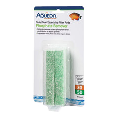 Aqueon QuietFlow Phosphate Remover Replacement Specialty Filter Pads 4 Count Size 30/50