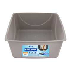 Petmate Basic Cat Litter Pan Mouse Gray Large