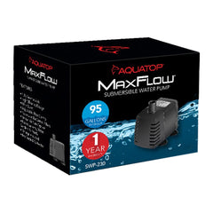 Aquatop SWP-230 95 GPH MaxFlow Submersible Water Pump Black