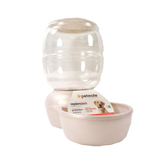 Petmate Replendish Automatic Dog & Cat Gravity Feeder with Microban Pearl Silver Grey Small